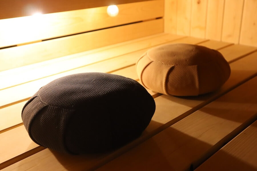 ZAF cushion for meditation inside sauna